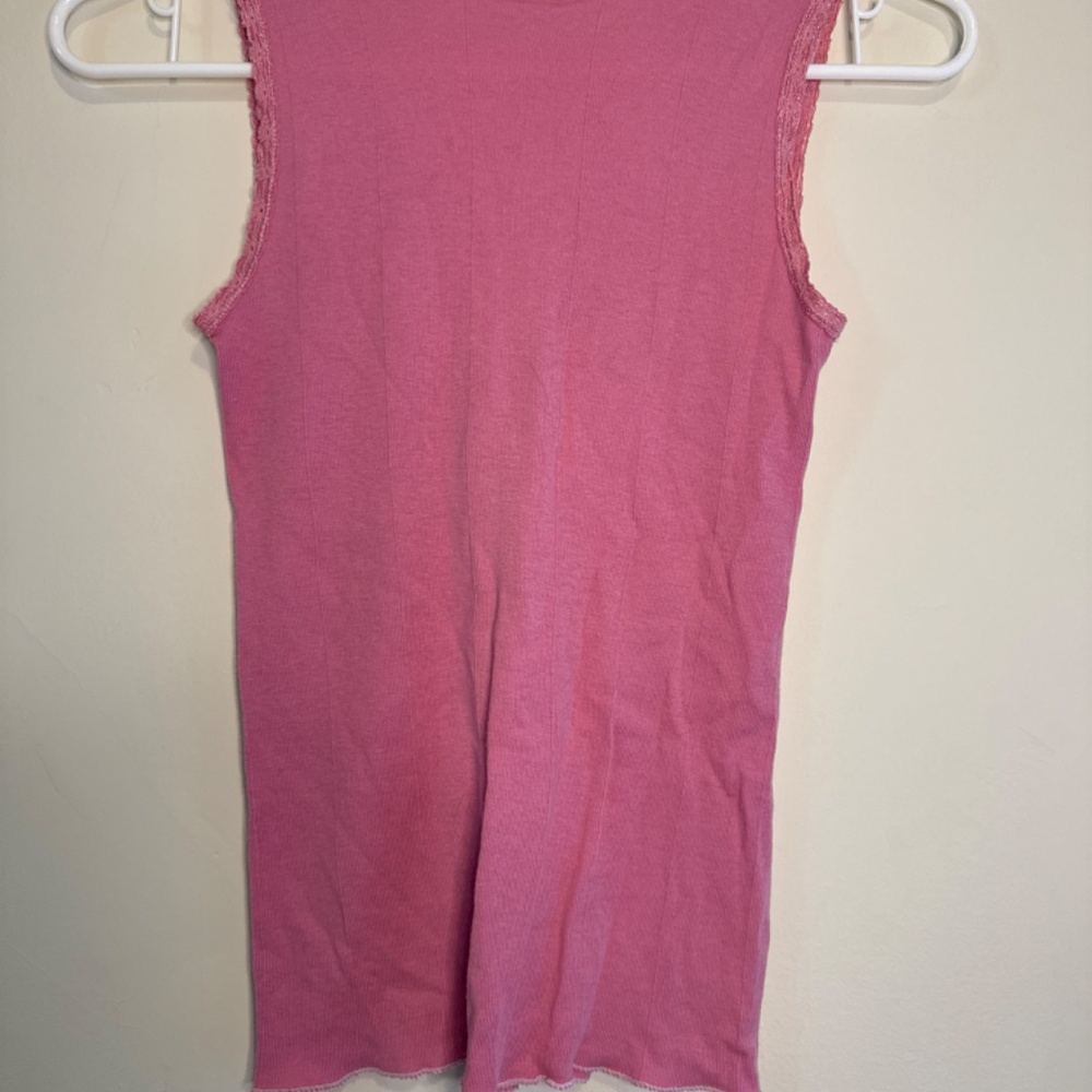 Y2K 2000s Jet by John Eshaya T’s Tank Top Pink Small XS VINTAGE - Picture 4 of 4
